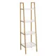 Bathroom Shelves White Natural 35 x 35 x 138 cm