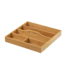 Cutlery Organiser Natural Bamboo 31 x 31 x 6,5 cm