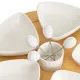 Snack tray White Natural 30 x 30 x 5 cm (6 Units)
