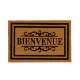 Felpudo BIENVENUE Marrón Negro PVC Fibra de coco 60 x 40 x 1,5 cm