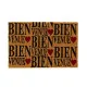 Doormat COEURS Brown Black Red PVC Coconut Fibre 60 x 40 x 1,5 cm