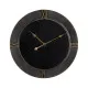 Reloj de Pared Negro Dorado Hierro Madera MDF 61 x 2,5 x 61 cm
