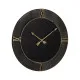 Wall Clock Black Golden Iron MDF Wood 80 x 2,5 x 80 cm