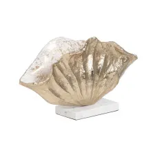 Centerpiece White Champagne Aluminium Marble 33 x 18 x 18 cm