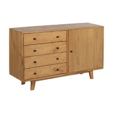 Sideboard Natural Wood 130 x 40 x 80 cm