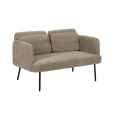 Sofá de Jardín Negro Beige 127 x 72 x 73 cm