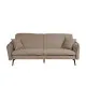Sofá Cama Taupé 214 x 106 x 84 cm