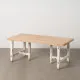 Mesa de Comedor Blanco Natural Madera de abeto 120 x 60 x 48 cm