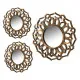 Wall mirror Golden 65 x 3,5 x 53 cm (3 Units)