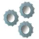 Espejo de pared Azul 25 x 1,5 x 25 cm (3 Unidades)