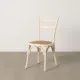 Silla de Comedor Crema Natural Ratán Madera de olmo 45 x 54 x 88,5 cm