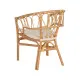 Silla de Comedor Blanco Natural Ratán 58 x 59 x 78 cm