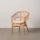 Silla de Comedor Blanco Natural Ratán 58 x 59 x 78 cm