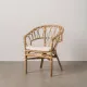 Silla de Comedor Blanco Miel Ratán 58 x 59 x 78 cm