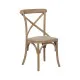 Dining Chair Beige Natural Rubber wood Cotton Polyester 44 x 42 x 88 cm