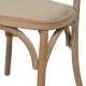 Dining Chair Beige Natural Rubber wood Cotton Polyester 44 x 42 x 88 cm