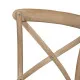 Dining Chair Beige Natural Rubber wood Cotton Polyester 44 x 42 x 88 cm