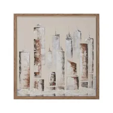 Painting Brown Beige 93 x 3 x 93 cm