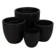 Set de Maceteros Negro 44 x 44 x 41,5 cm (4 Unidades)