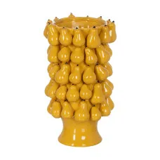 Vase Yellow Ceramic 23,5 x 23,5 x 40 cm