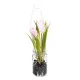 Decorative Plant Polyester Polyethylene Iron 7 x 7 x 18 cm