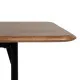 Dining Table LAGOM Black Natural Iron Rubber wood 180 x 80 x 76 cm