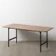 Dining Table LAGOM Black Natural Iron Rubber wood 180 x 80 x 76 cm