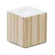 Portavelas Beige Bambú Madera MDF 10,5 x 10,5 x 10,5 cm