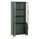 Display Cabinet With Double Glass Doors Mint Crystal Iron 72 x 35 x 178 cm