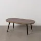 Centre Table Brown Black Iron MDF Wood 100 x 60 x 38 cm