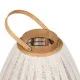 Farol Beige Natural Bambú Cristal 38 x 38 x 70 cm