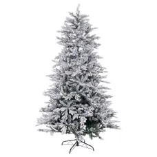 Árbol de Navidad Blanco Verde PVC Metal Polietileno 120 X 120 X 240 CM