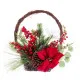 Christmas bauble Red Multicolour Rattan Plastic Pineapples Basket 43,18 cm