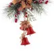 Adorno Navideño Rojo Multicolor Metal Plástico Fibra Campanas 36 x 6,5 x 42 cm