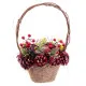 Christmas bauble Red Multicolour Rattan Plastic Foam Pineapples Basket 21 x 21 x 30 cm