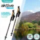 Set de 2 bastones de trekking Aktive 5 x 135 x 5 cm (6 Unidades)