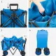 Multi-purpose Cart Aktive Black Polyester PVC Steel 88 x 108 x 47 cm Foldable Beach