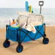 Multi-purpose Cart Aktive Black Polyester PVC Steel 88 x 108 x 47 cm Foldable Beach