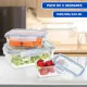 Set of Stackable Hermetically-sealed Kitchen Containers Max Home 6 Units 23 x 7,5 x 17,5 cm