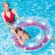 Inflatable Floating Doughnut Intex Transparent Glitter Ø 119 cm (6 Units)