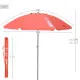 Sunshade Aktive UV50 Ø 200 cm Coral Polyester Aluminium 200 x 198 x 200 cm (6 Units)