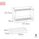 Organizador para Armario de Cocina Max Home Blanco 2 Estantes 2 Unidades 37,5 x 25,5 x 19 cm