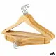 Juego de Perchas Max Home Natural Madera Acero 44,5 x 23 x 1 cm 10 Piezas (6 Unidades)