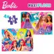 Set de 4 Puzzles Barbie MaxiFloor 192 Piezas 35 x 1,5 x 25 cm