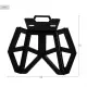 Folding Stool Aktive 41 x 39 x 33 cm (4 Units)