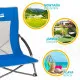 Silla de Playa Aktive Azul 50 x 67 x 51 cm (4 Unidades)