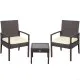 Table Set with 2 Armchairs Aktive