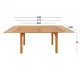 Mesa Extensible Aktive 200 x 74 x 100 cm Madera de acacia