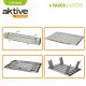 Folding Table Aktive Silver Aluminium 40 x 13 x 28,5 cm (4 Units)