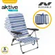 Folding Chair Aktive Mykonos Striped 47 x 85 x 50 cm (4 Units)